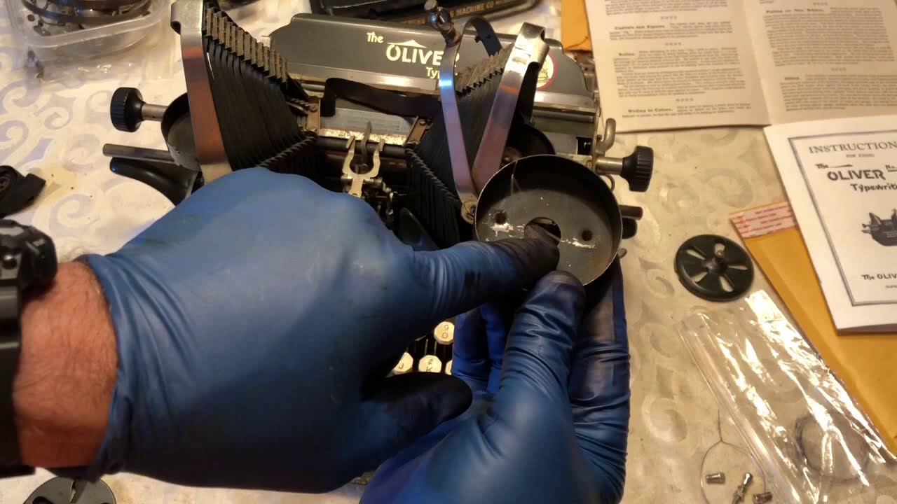Installing a New Ribbon on an Oliver typewriter
