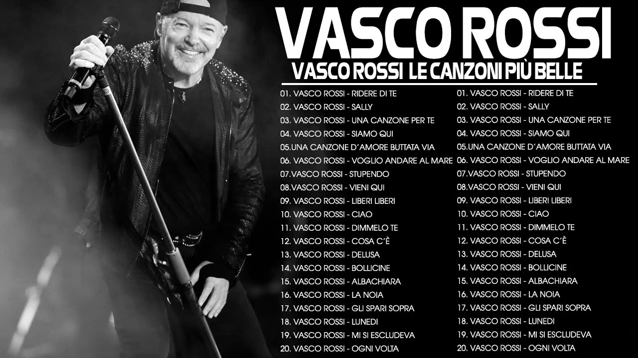 Vasco Rossi Best - Vasco Rossi Playlist - Vasco NonStop Live - Le pi&ugrave; belle canzoni di Vasco Rossi