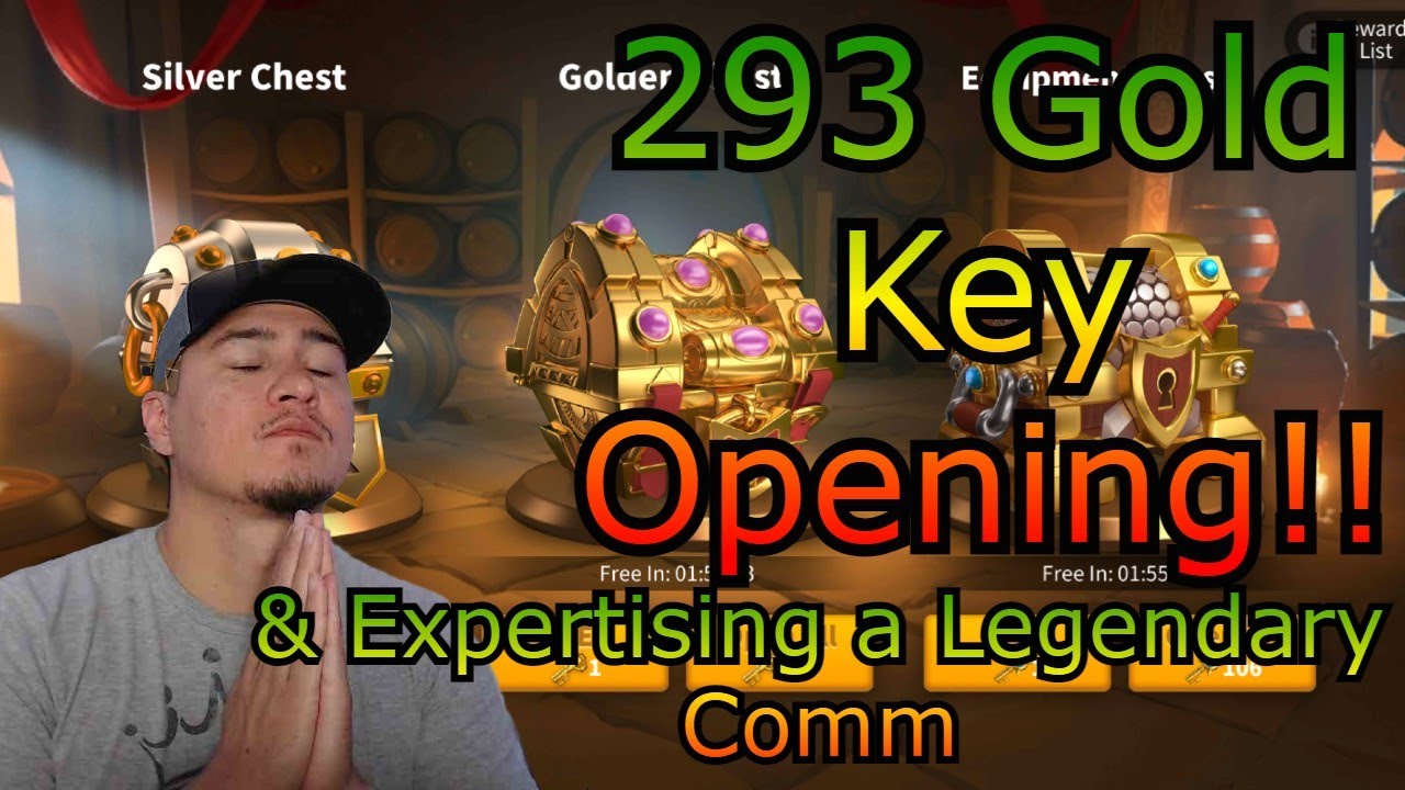 Gold Key Opening Plus Expertising a Legendary Commander!! -- Rise of Kingdoms