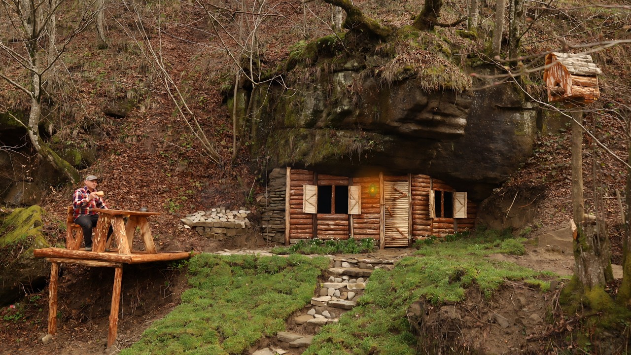 I am building a hidden Shelter under a large Stone