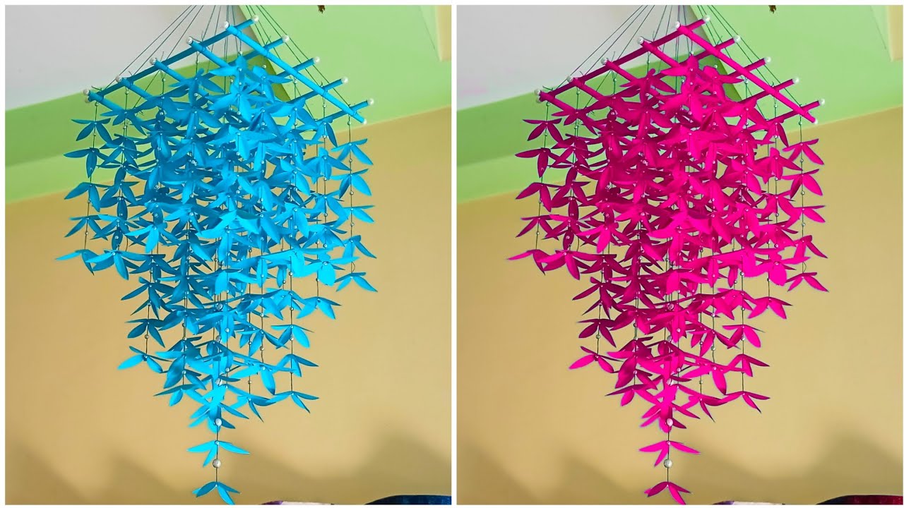 Beautiful Paper Jhumar Making  Idea || DIY Jhumar decoration || Easy jhumar making with paper