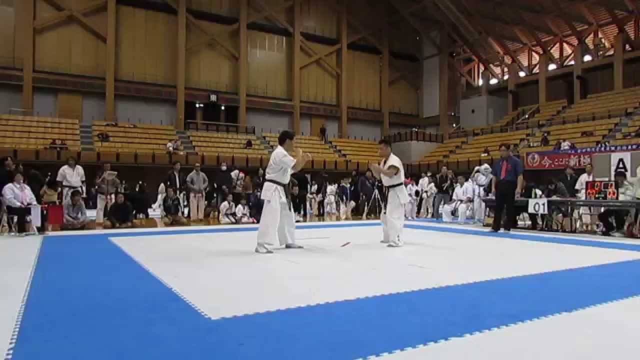 ２０１５新極真会全四国交流　４５歳以上上級の部　河野正義１回戦