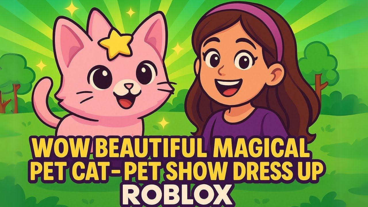 Wow Beautiful Magical pet cat-Pet show dress up-Roblox 🌸
