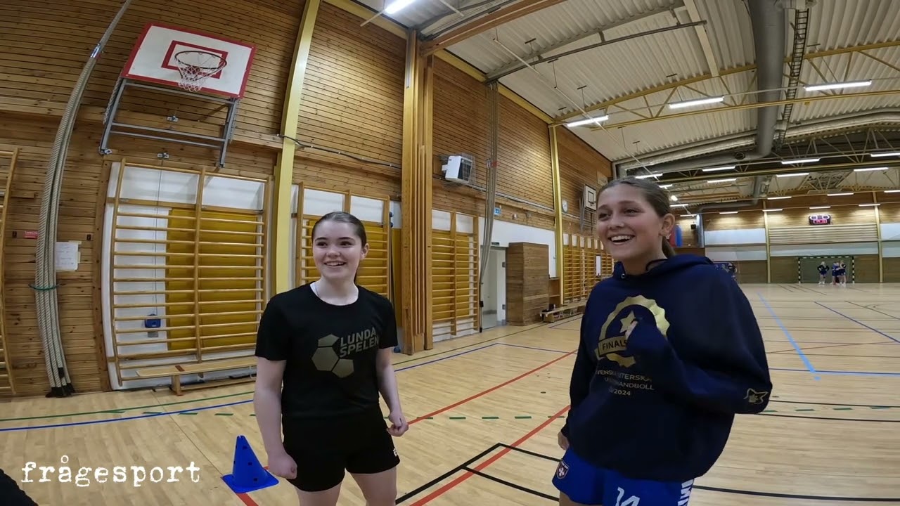 Frågesport på härlig träning