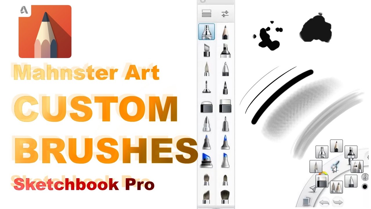 SKETCHBOOK PRO Custom Brushes Tutorial | Mahnster Art