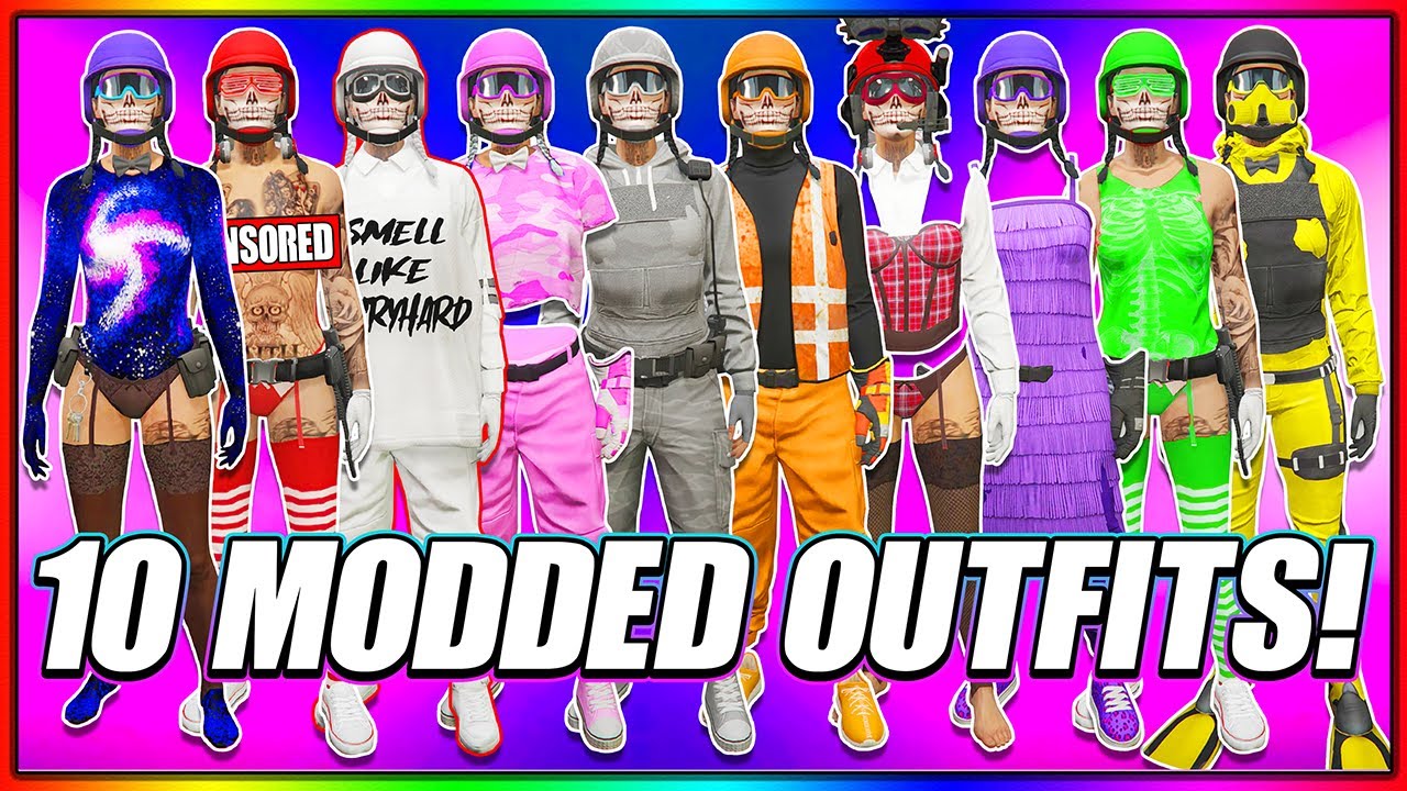 GTA 5 HOW TO GET 10 FEMALE MODDED OUTFITS ALL AT ONCE! *AFTER PATCH 1.71* GTA Online