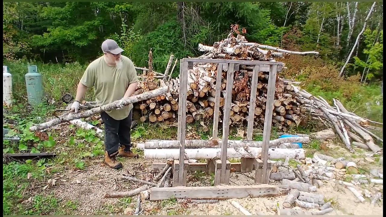 Cutting Firewood! Easy way to cut small stuff