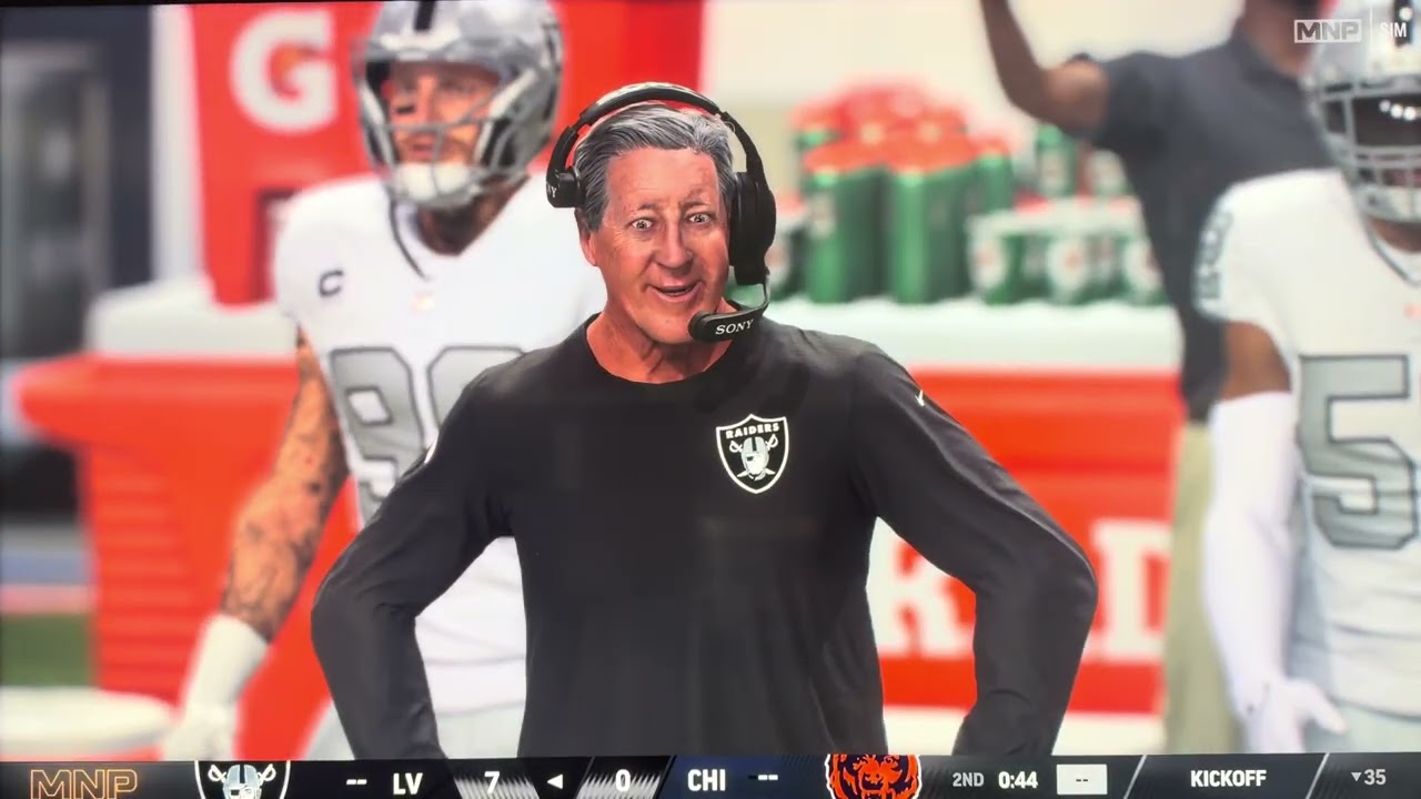 Raiders vs Bears madden 26 full game 1 minute quarters ￼￼