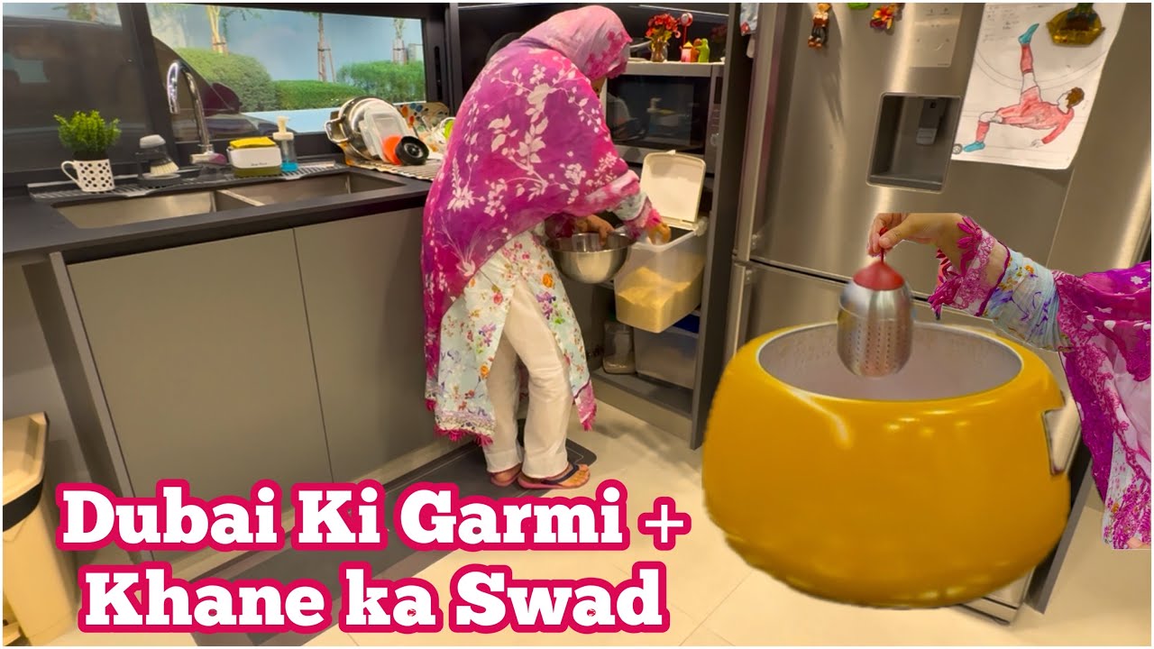 Dubai Summer Routine With My Family ❤️🩷Cooking Yakhni Pulav & Green Chutney!