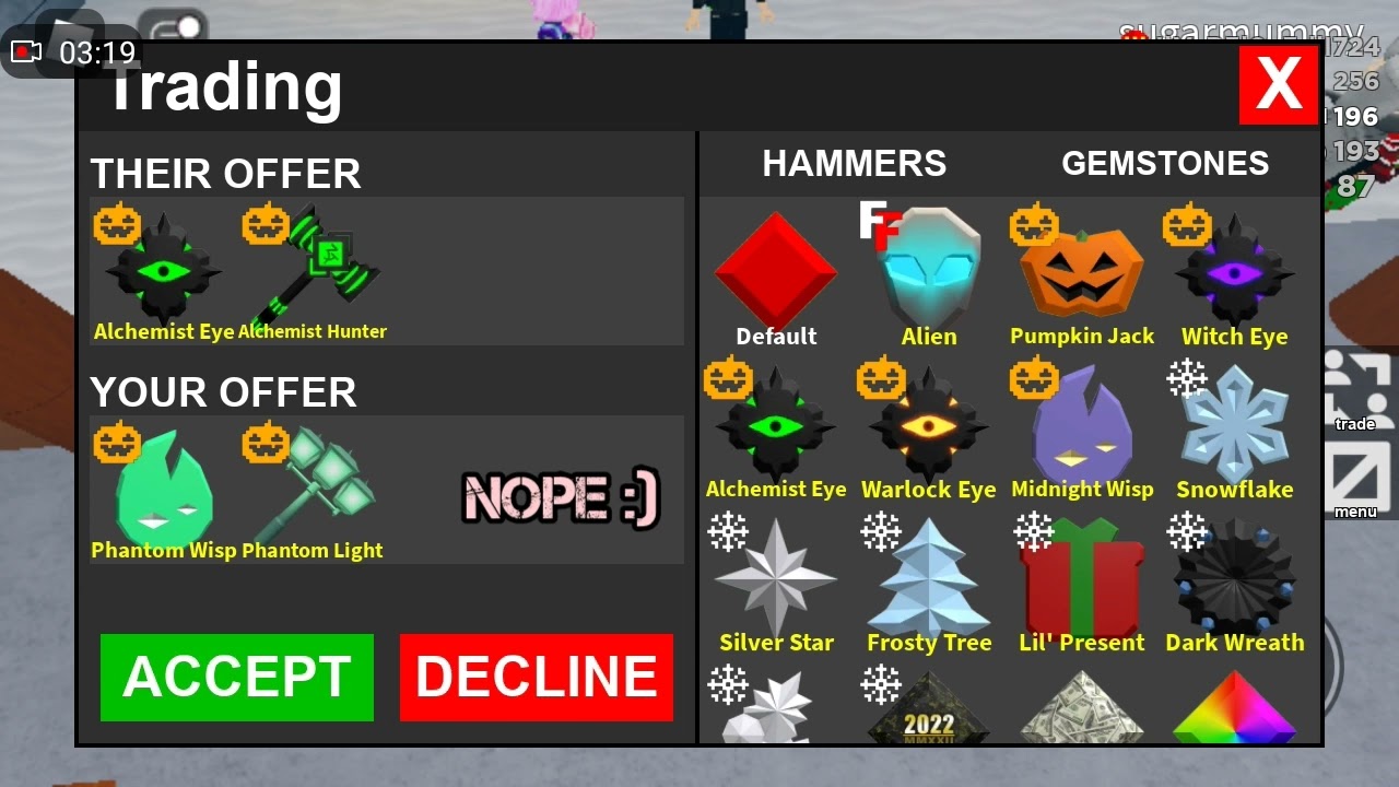 what people trade for phantom set?! (Flee the Facility)