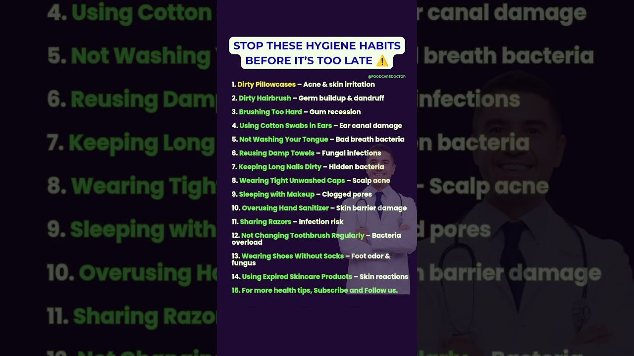 Stop These Hygiene Habits Before It&rsquo;s Too Late ⚠️ Doctor Explains