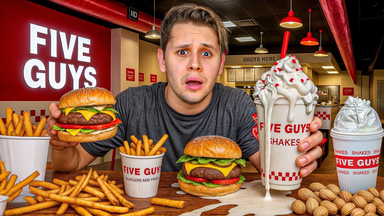 Eine Woche NUR FIVE GUYS ESSEN🍔 - ICH WERDE PLEITE😰