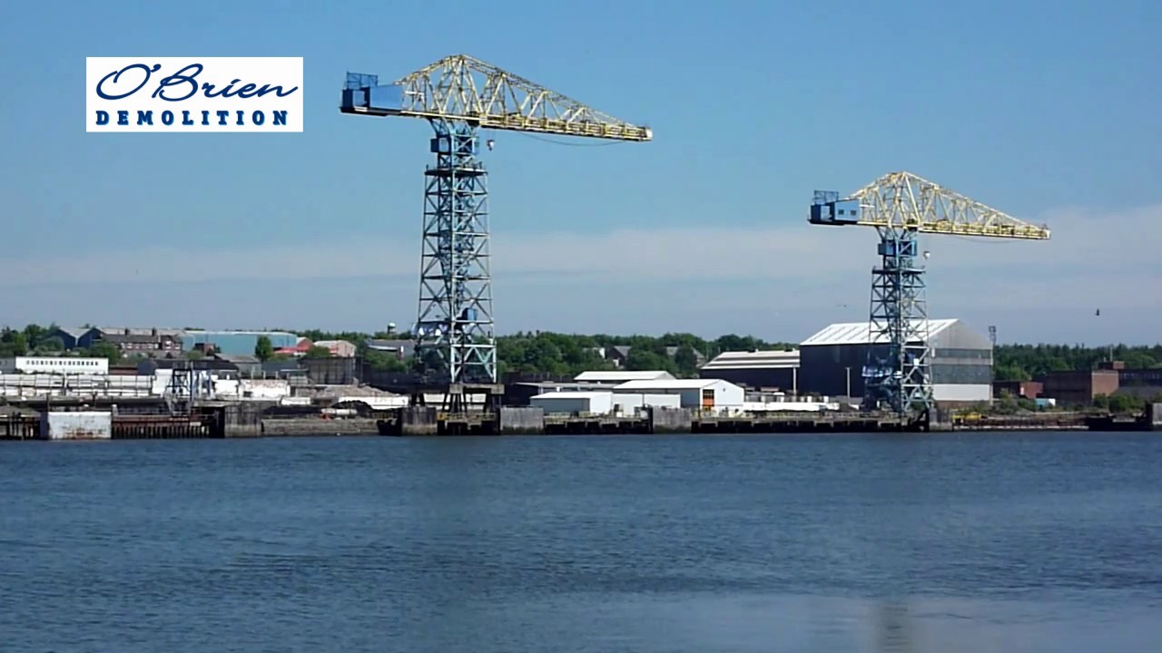 Hammer Head Crane Blasted - Swan Hunters - O'Brien Demolition