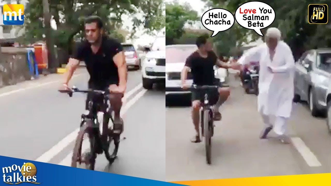Salman Khan Shows LOVE & Respect For OLD Man While Cycling On Mumbai Roads