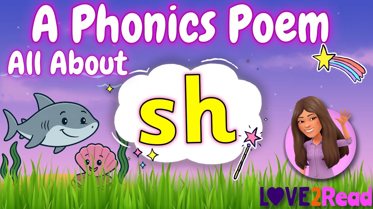 SH PHONICS POEM for kids 🦈🐚 Learn the 'sh' Sound with Miss Ellis!