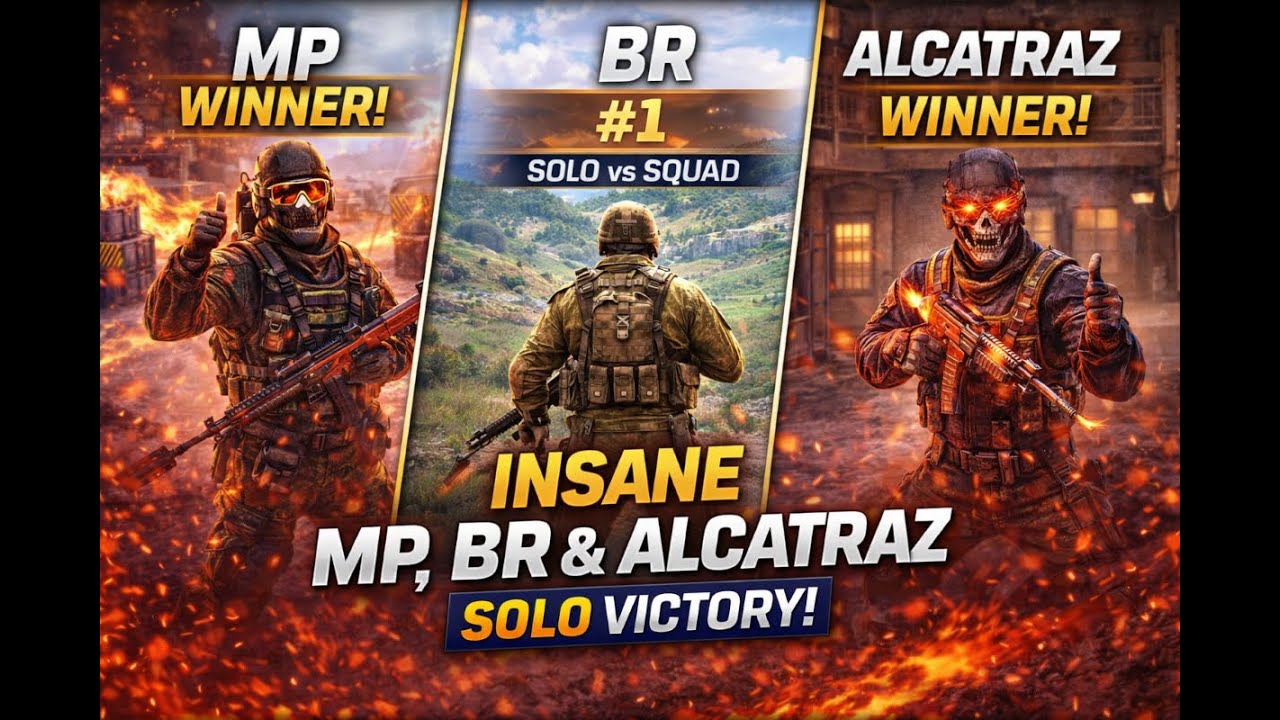 MP, BR & Alcatraz ALL WINS 🔥 | Solo vs Squad BR | COD Mobile Gameplay