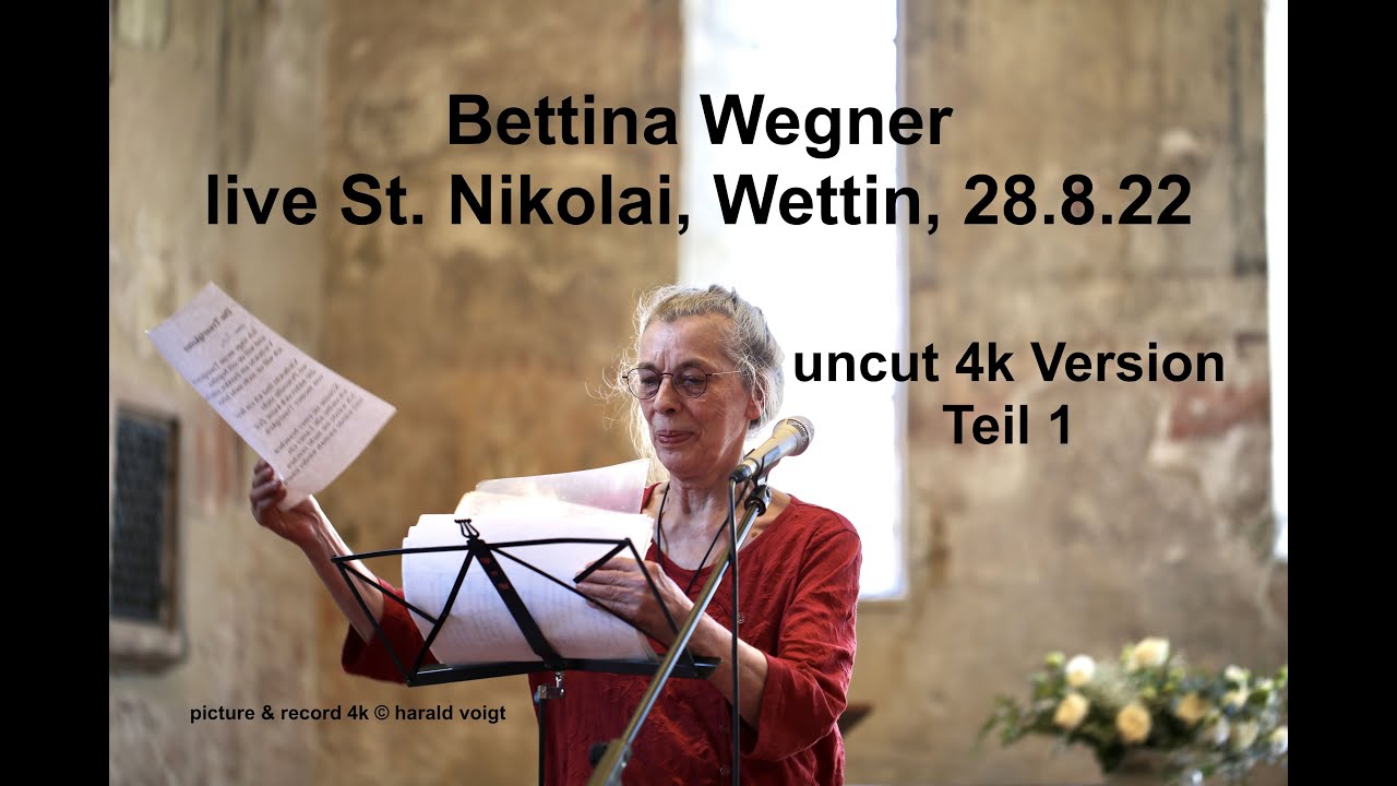Bettina Wegner live 28.8.22 Teil 1 St.Nikolai; Wettin ungeschnittene full4k Version ©@harald_voigt