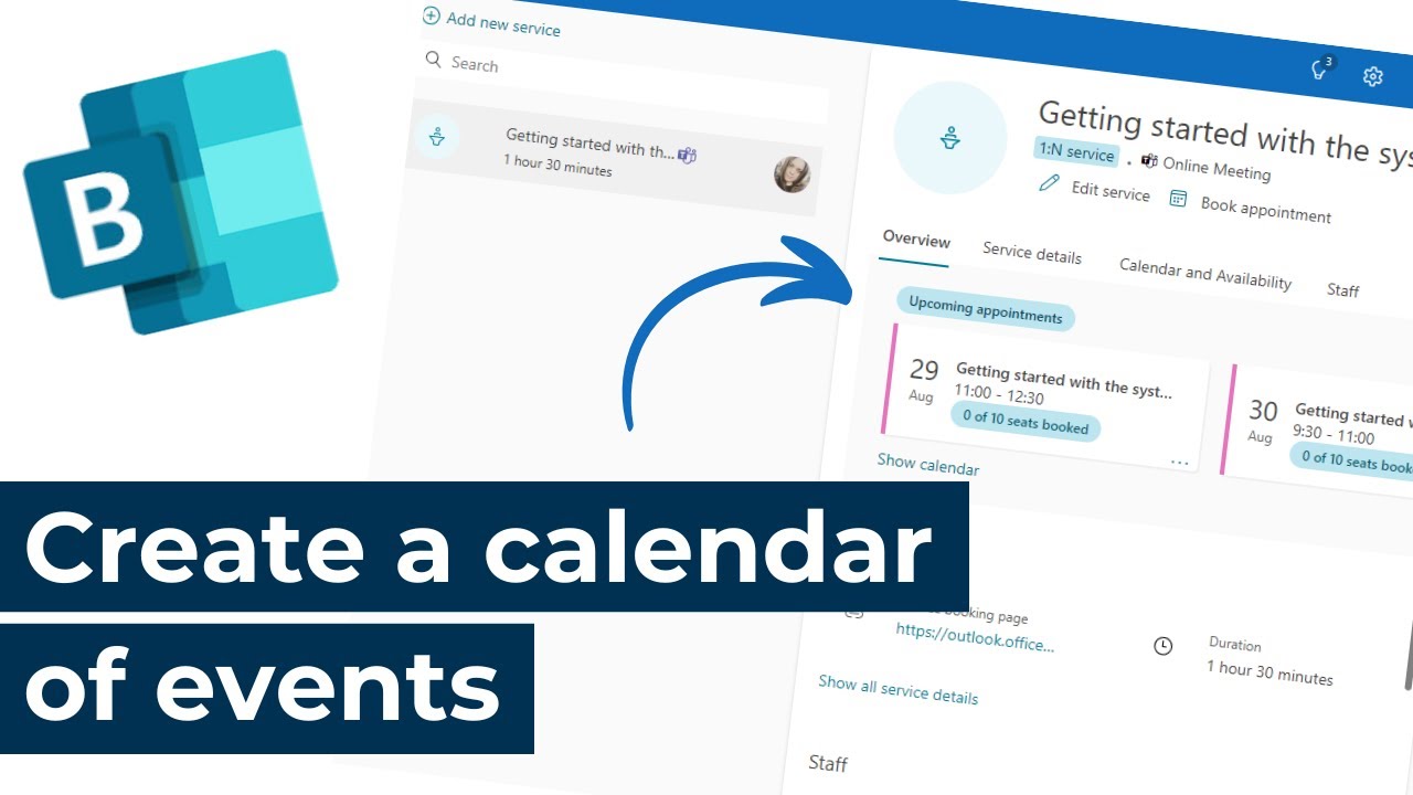 Microsoft Bookings — создайте календарь событий