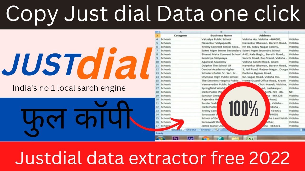 Justdial Data Extractor Free | How To Copy just Dial Data Copy Just Dial Data One Click