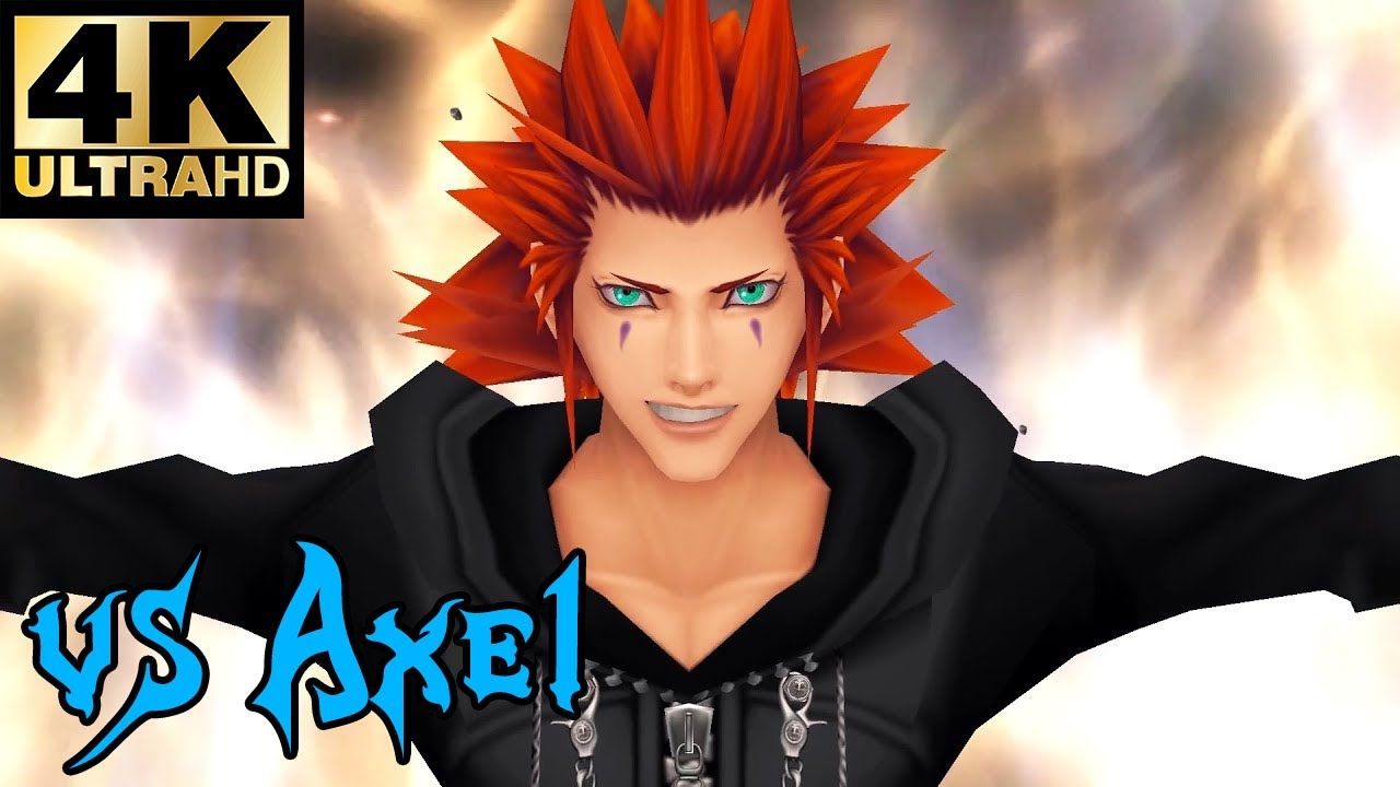 Kingdom Hearts II: Final Mix - Roxas VS Axel (No Damage) Critical Mode [4K]