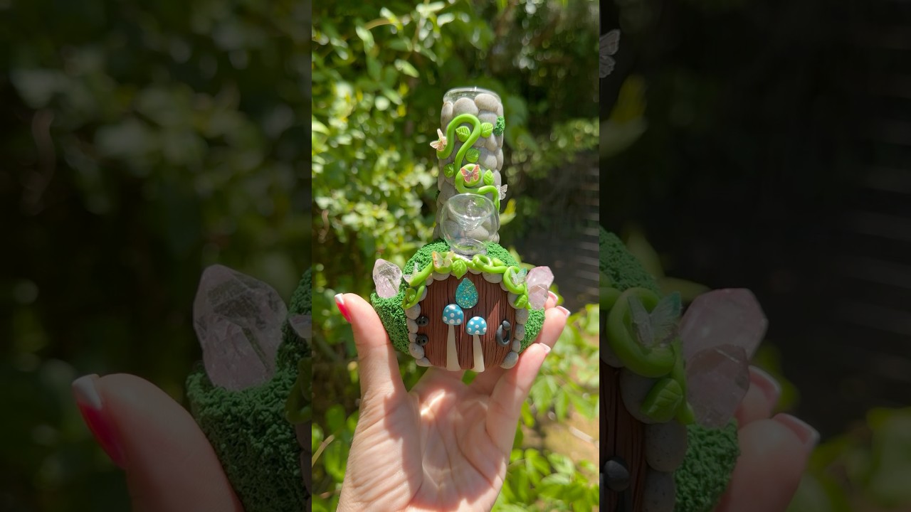 handmade fairy bong 🍄✨#HandmadeBong #FairyAesthetic #StonerArt #420Friendly #WhimsicalStyle