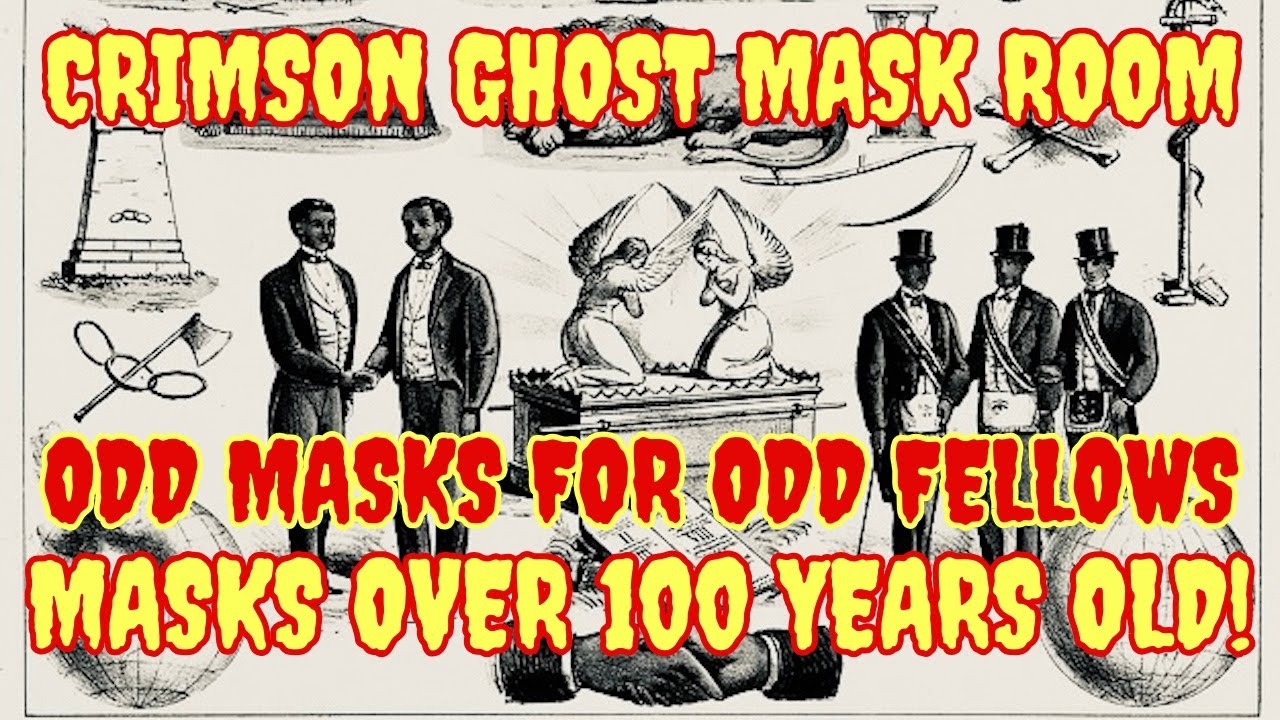 Комната с масками «Багряный призрак» • Ритуальные маски ODD FELLOWS 1800-х годов
