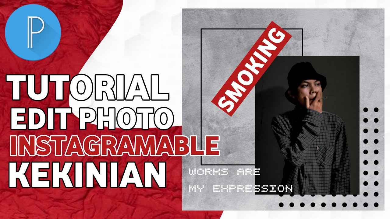 TUTORIAL PHOTO INSTAGRAMABLE ON PIXELLAB | SIMPLE DESIGN