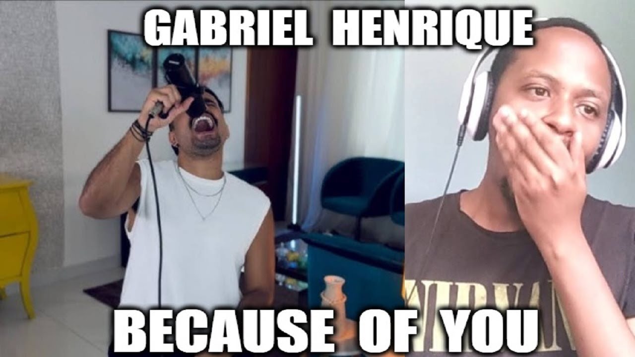 Gabriel Henrique REACTION - Because of You (Kelly Clarkson Cover)