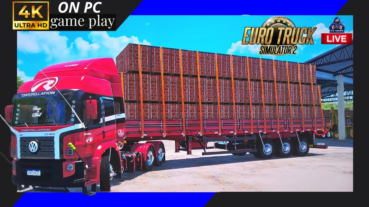 CONSTELLATION no puxe de cargas de Tijolos/De Curitiba-PR até Major Vieira-SC/GAMEPLAY ETS2 ULTRA 4K