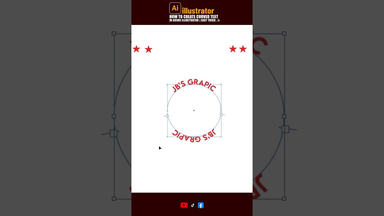 How to Create Curved Text in Adobe Illustrator | Easy Trick ✨