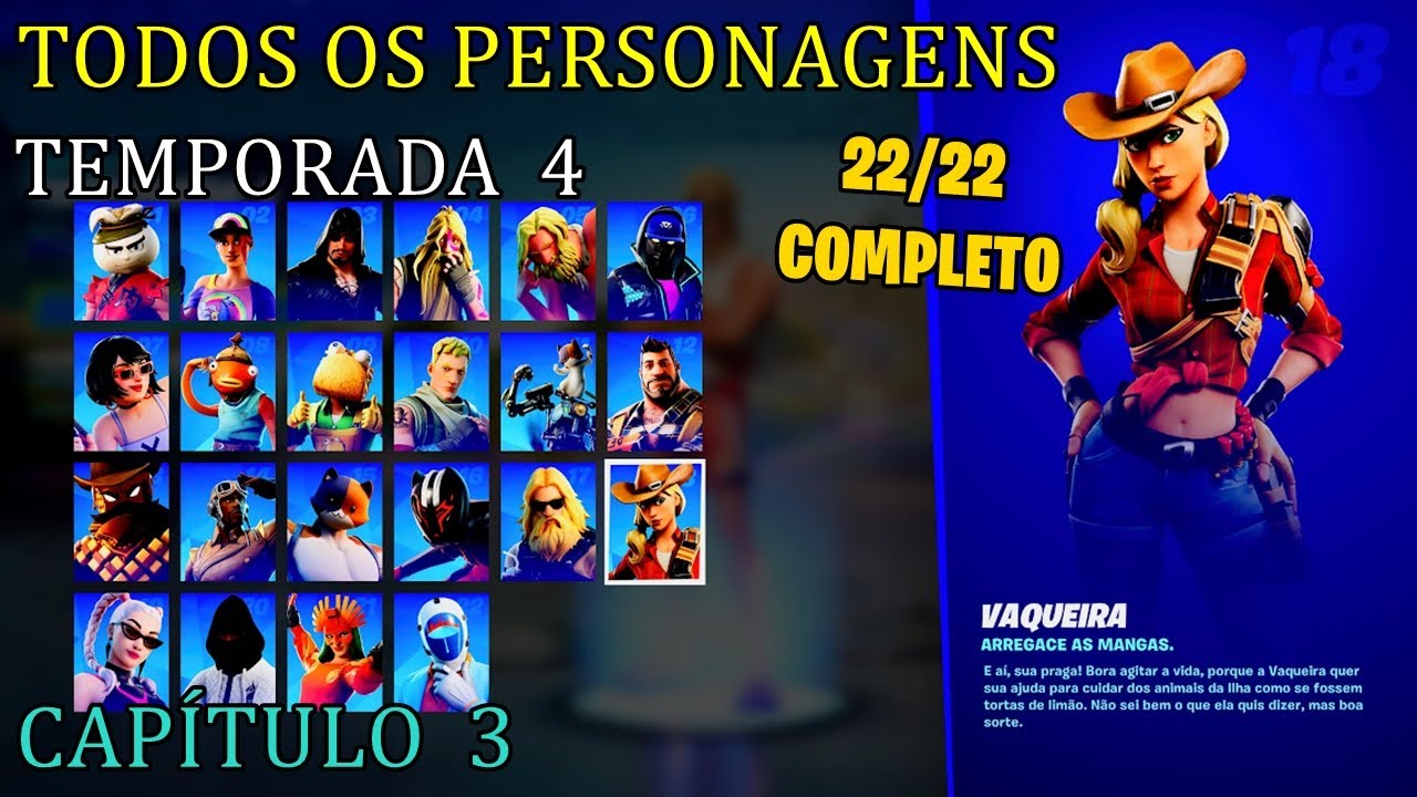 TODOS OS NPC DA TEMPORADA 4 CAP&Iacute;TULO 3! - FORTNITE