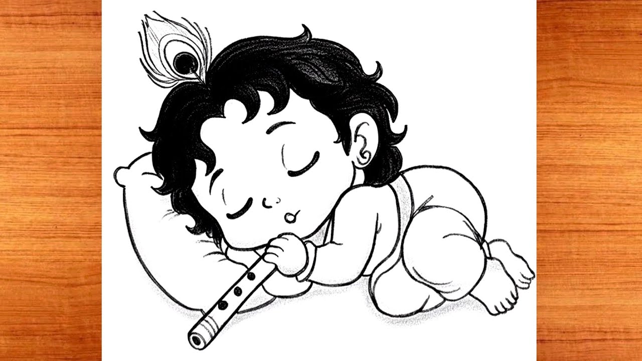 Little krishna drawing | bhagwan drawing | chitra
