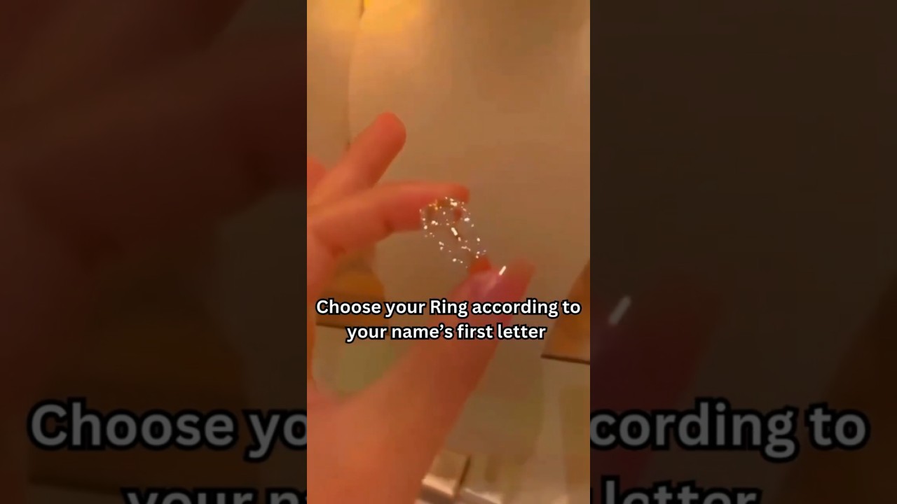Choose your Ring according to your name&rsquo;s first letter#birthdaymonth#ring  #chooseyourvibe#aesthetic