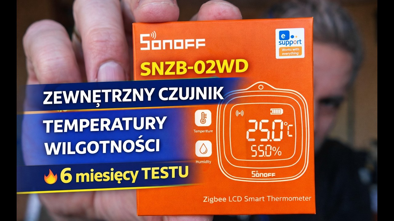 Sonoff SNZB-02WD czujnik temperatury i wilgotności IP65 zigbee - PO 6 MIESIĄCACH TESTU