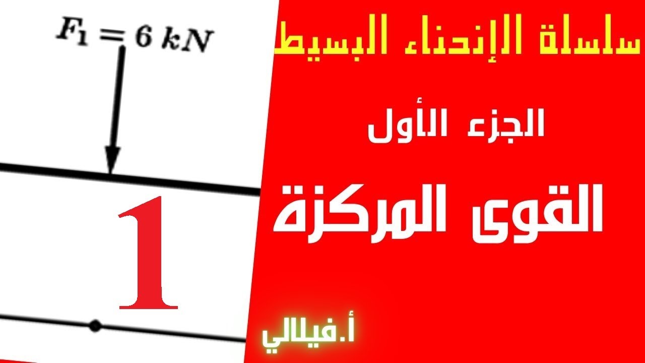 سلسلة الإنحناء البسيط الجزء الأول   القوى المركزة