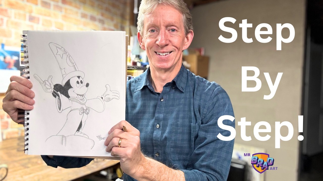 Learn to Draw Mickey Mouse Sorcerers Apprentice | Full Tutorial