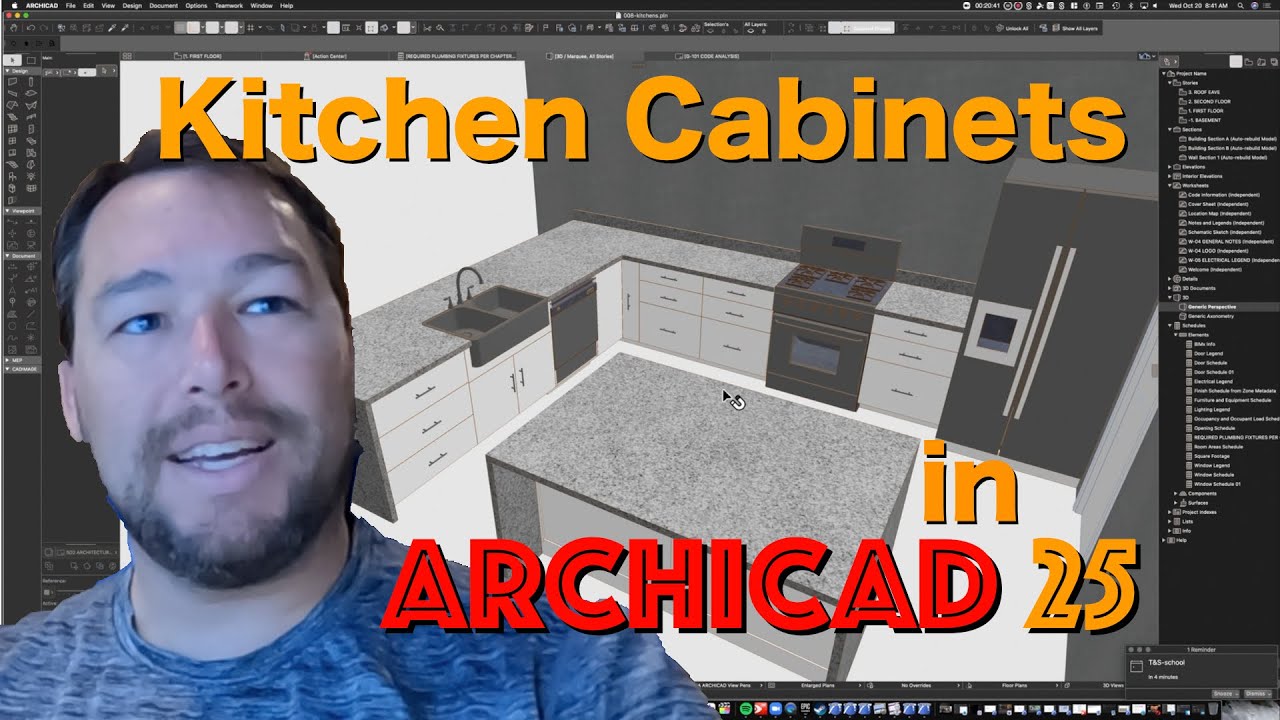 Кухонные шкафы в Archicad 25 — Эпизод — CBA AC 008