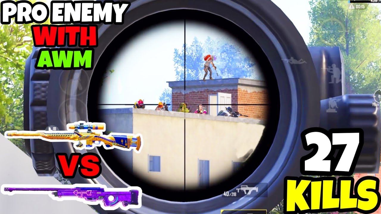 Pro Conqueror Level AWM Player Vs My M24 in BGMI • (27 KILLS) • BGMI PUBG Mobile Gameplay