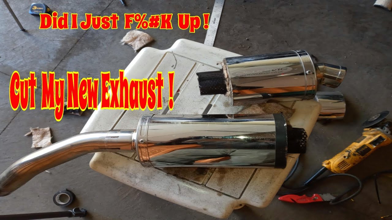 I cut my new Delkevic exhaust in half!!