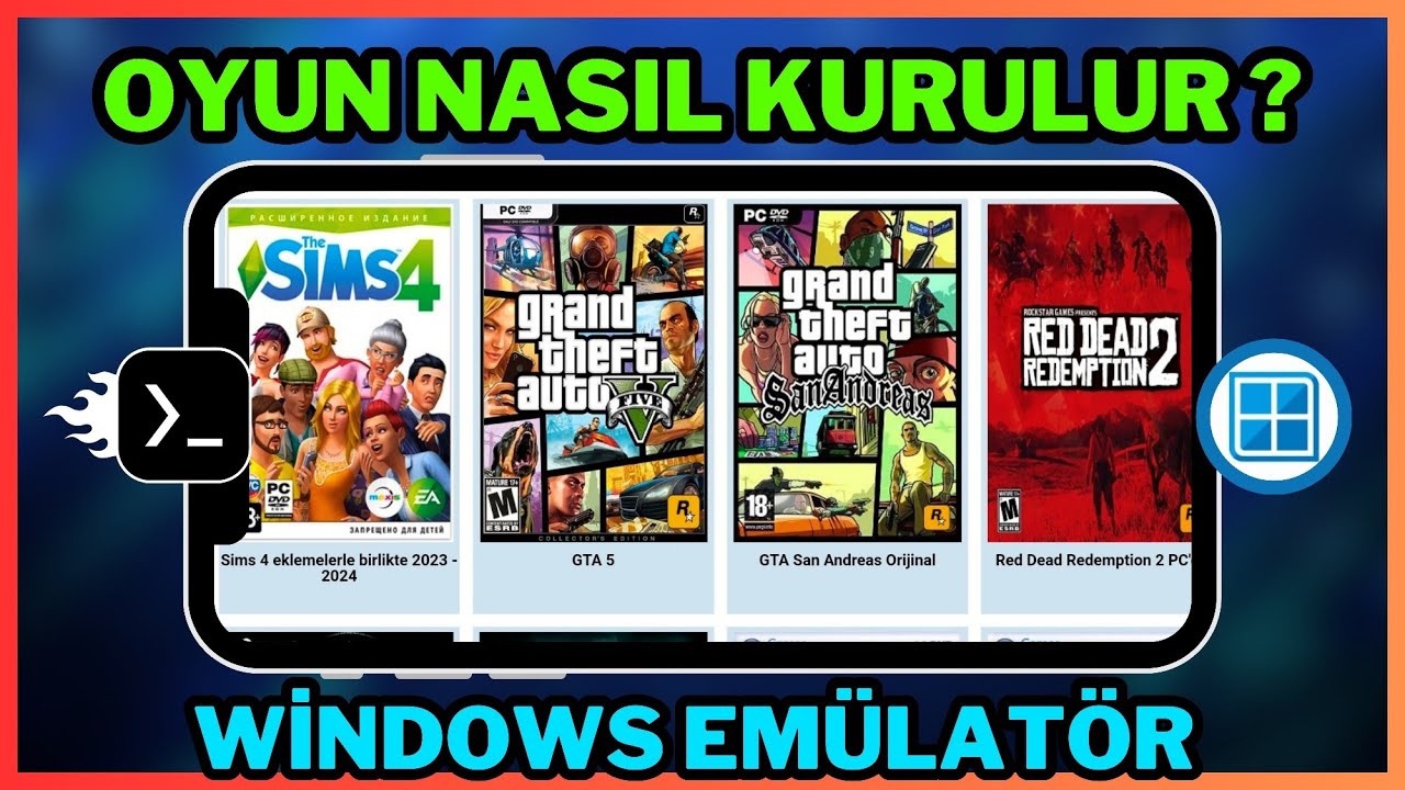 Windows emülatöre oyun nasıl kurulur? hızlı ve basit anlatım 😉