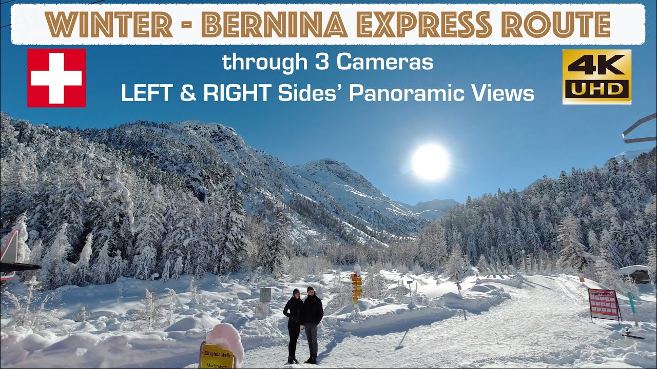 The Bernina Express Route, Switzerland &bull; Train Journey &bull; Panoramic 4K Video