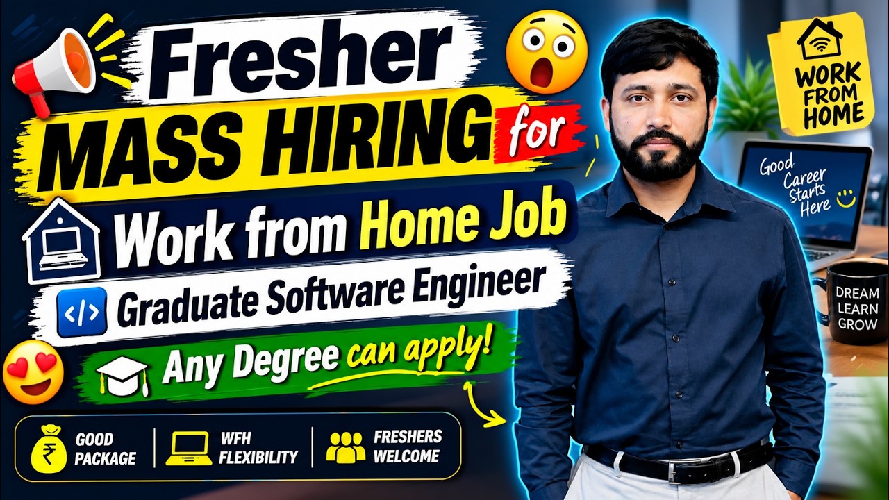 🚨 FRESHERS &mdash; WORK FROM HOME SOFTWARE ENGINEER JOB! REMOTE JOB