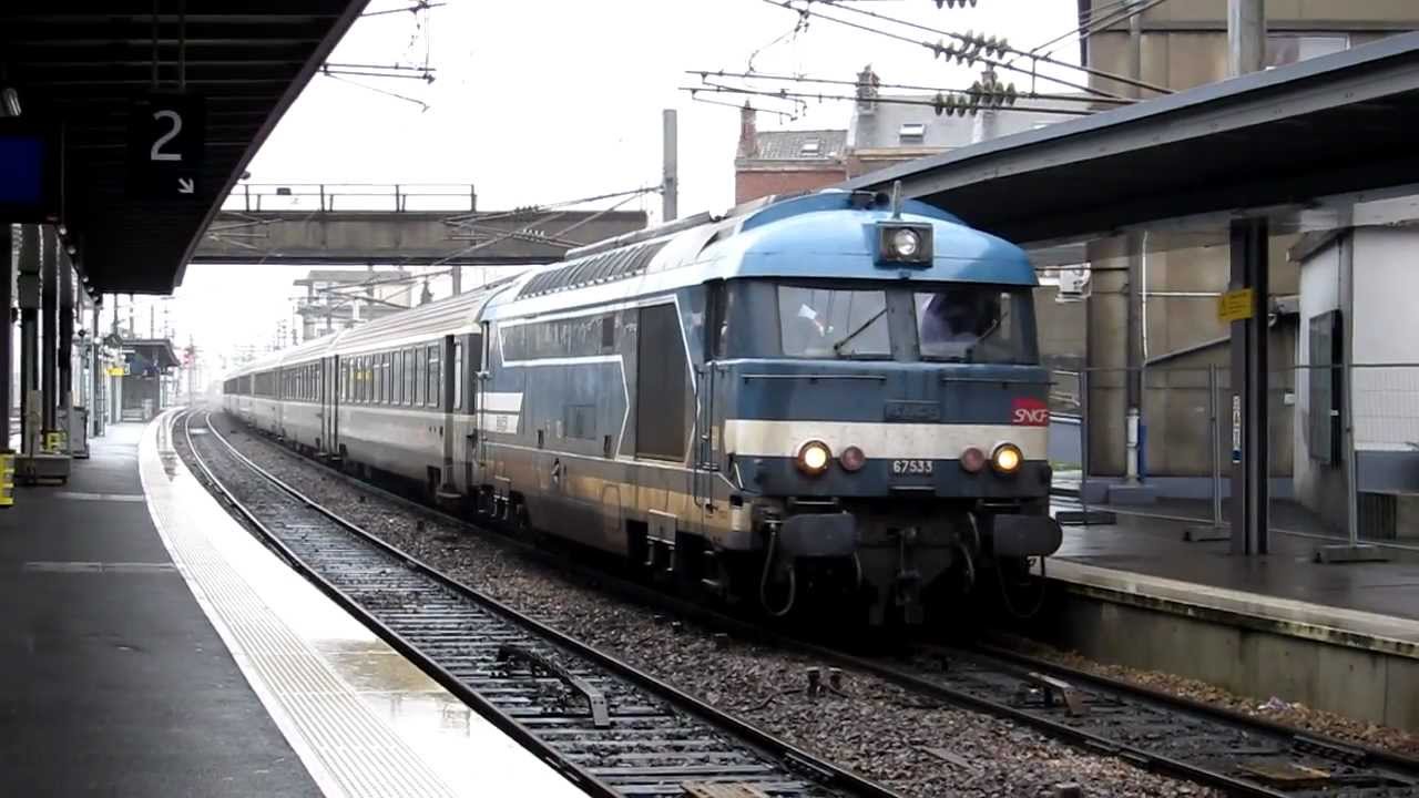 SNCF Corail Intercit&eacute; 2009 Paris - Boulogne tract&eacute; par une BB67400 &agrave; Amiens
