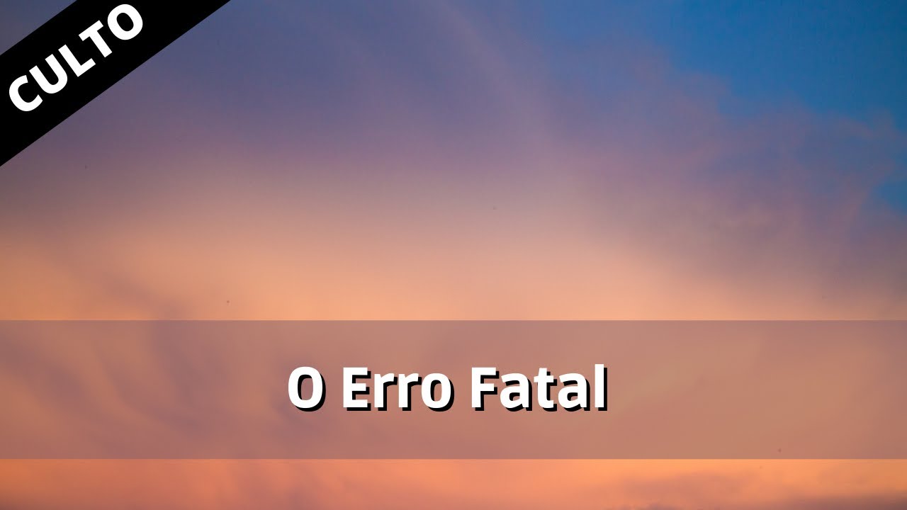 O Erro Fatal (2016) | Graça Suprema | Pr. Wilmer Vargas