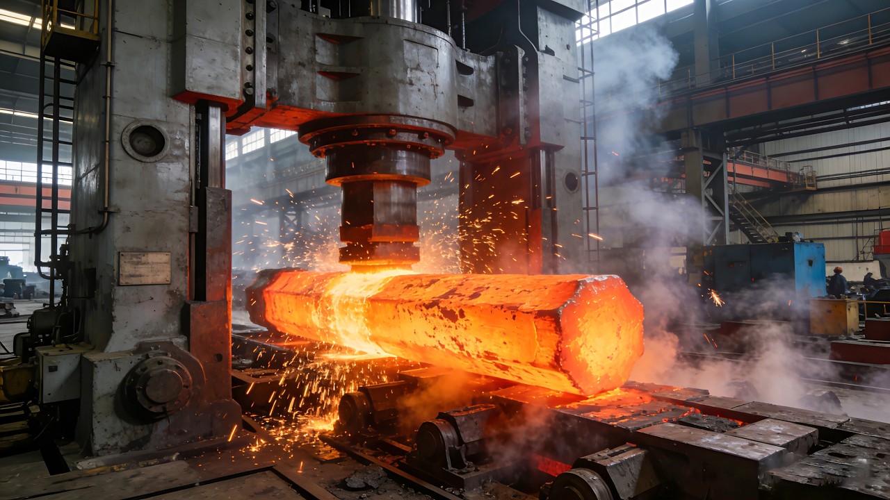 Inside the forging factory Forging Giant Gear Blanks in Heavy Industry #machine #forging #process