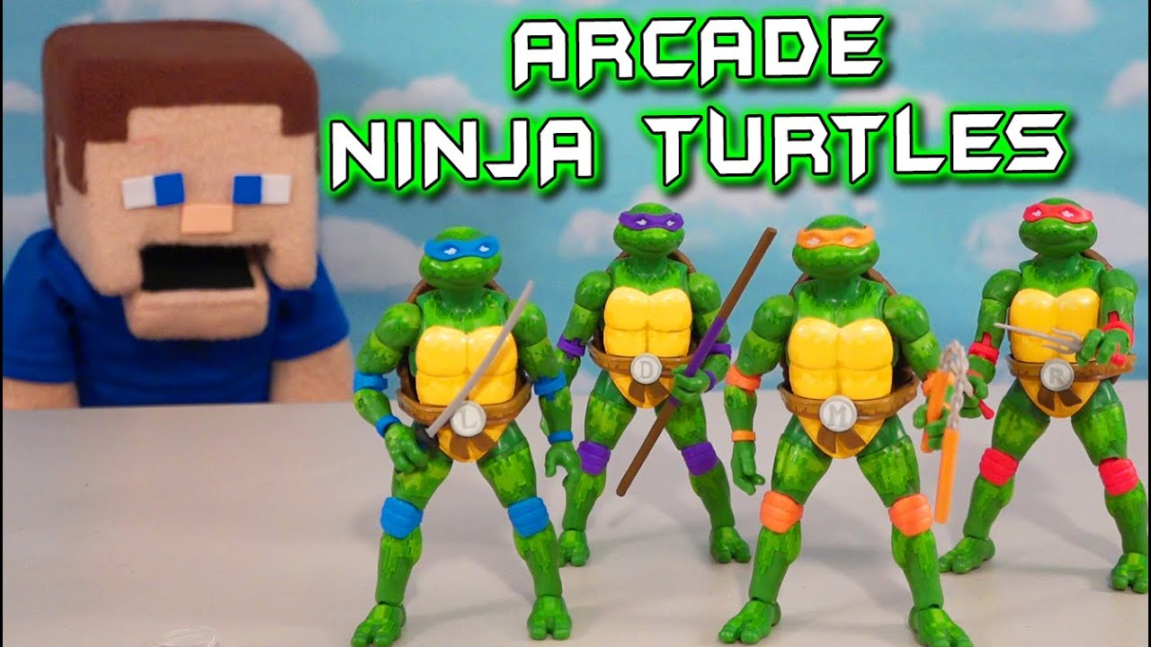 Ninja Turtles ARCADE GAME, Shredders Revenge FIGURES! Loyal Subjects BST AXN Set