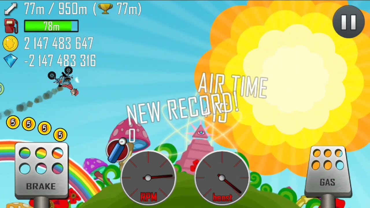 KIDS GAMES ONLINE-Hill Climb RACING multiple CAR RAINBOW ROAD/GAMEPLAY#6