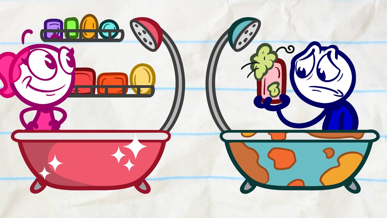 Pencilmate's Super Clean House! | Animated Cartoons Characters | Animated Short Films | Pencilmation