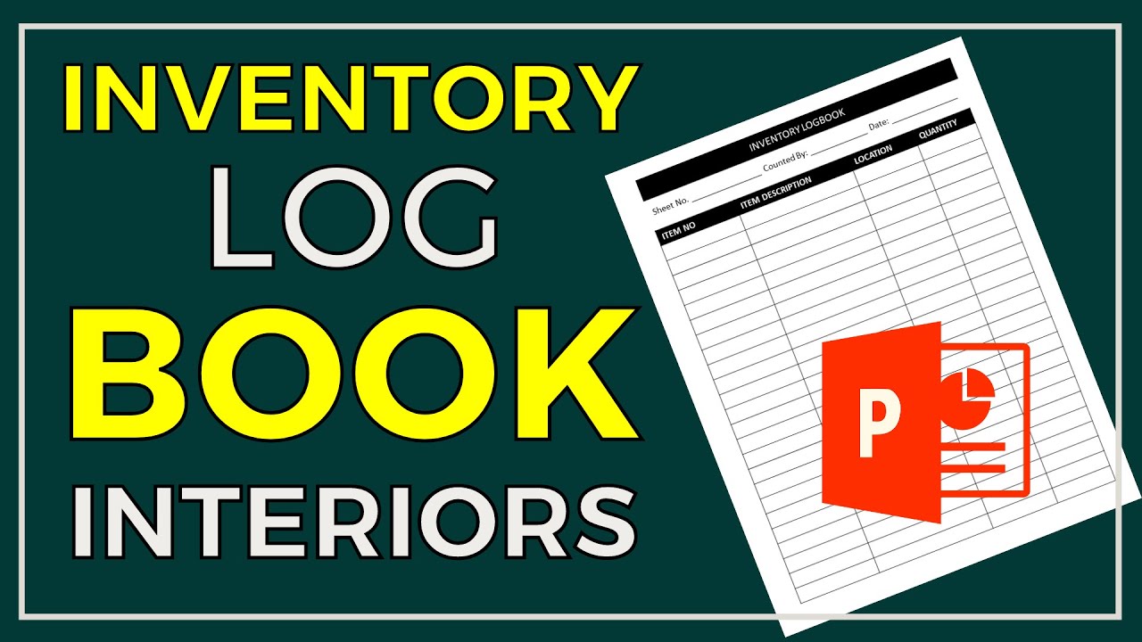 How to Make INVENTORY LOGBOOK Interiors In PowerPoint | KDP Low Content Book Interiors
