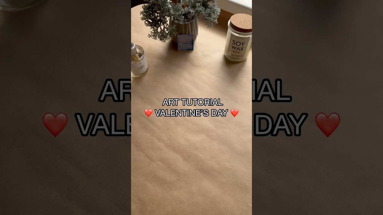 Art tutorial 🎨 VALENTINE&rsquo;S DAY ❤️ #art #artist #painting #diy #acrylicpainting #creativeart